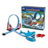 Pista Looping Tubarão C Carrinho Fricção Braskit