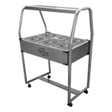 Pista Quente Buffet Térmico Self Service 6 Cubas 6 Lts Inox