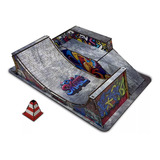 Pista Skate Dedo Rampa Vertical Funbox Brinde Mod 5 Mdf