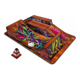 Pista Skate Dedo Rampa Vertical Funbox Brinde Modelo 6 Mdf