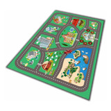 Pista Tapete De Lona P Brincar De Carrinho Hot Wheels Mt01n Cor Verde