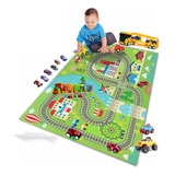 Pista Tapete De Lona Para Brincar De Carrinho Hot Wheels T01 Cor Tm07 Ferrovia