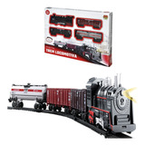 Pista Trem Trenzinho Ferrorama Locomotiva Infantil Luz E Som