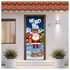 Pistache Decor Capa De Porta Decoração Festa Tecido Com Elástico 0.85x2.10m Cor Papai Noel Natal Anv-2879