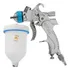 Pistola Aerógrafo De Gravidade 600ml Sh Com Bico Cor Prateado Na
