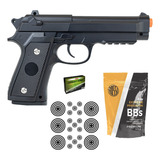 Pistola Airsoft Beretta Pt92 V22 Spring 6mm Rossi Perfeita
