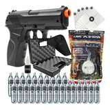 Pistola Airsoft Co2 C11 6mm Rossi Co2 Bbs Óleo Maleta Coldre