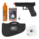 Pistola Airsoft Green Gás Vigor V17 6mm Capa Bbs Óleo