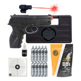 Pistola Airsoft Rossi Co2 C11 6mm Kit Premium Com Laser