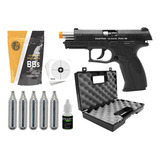 Pistola Airsoft Rossi Pressão W129 Co2 Blowback Slide Metal