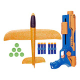 Pistola Arma Lança Dispara Avião Planador Infantil Brinquedo