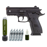 Pistola Blowback Pressão Co2 P226 Slide Metal Kit Munição