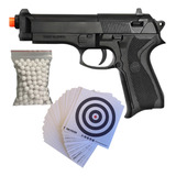 Pistola De Airsoft Spring M92 1502 6mm Qgk Esferas Alvos