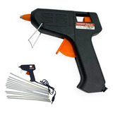 Pistola De Cola Quente 10w Bivolt 12 Bastões 7mm Bico Fino
