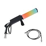 Pistola De Neblina CO2 DJ Para Festa- Canhão De CO2 LED Com Espiral Rgb- Canhão De Neblina De CO2 Com Mangueira De 3 M Para Boate- Casamento- Festa- DJ Halloween