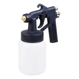 Pistola De Pintura Bico 1 3mm Com Copo De 500ml 2 Bicos Cor Preto Bivolt