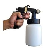 Pistola De Pintura De Ar Direto C Caneco 650 Ml Pulverizadora De Tinta Esmalte Sintetica Latex Automotiva Parede 2 Bicos 30 40 PSI