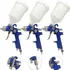 Pistola De Pintura Hvlp 827 Bico 1.4mm Kit Com 3 Wwsoldas Cor Azul Não Se Aplica