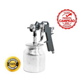 Pistola De Pintura Verniz Rotta Profissional 1 8mm 1litro Cor Prateado
