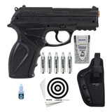 Pistola De Pressão C11 Esferas De Aço 4 5mm Co2 Completa