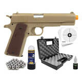 Pistola De Pressão Esfera Metal 6mm Kwc 1911 Spring Mola