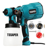 Pistola De Pulverização Elétrica Para Pintura Hvlp Tssaper Tp550 Do 800ml Cor Azul turquesa 550w 127v