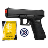 Pistola Glock Gk v20 Airsoft Full Metal Spring Bbs Alvos