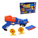 Pistola Lançador Dardo 22cm 09 Peças Longo Alcance