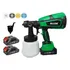 Pistola Pintura 2 Baterias 21v Pulverizador Tinta Bico Metal Cor Verde 127/220v