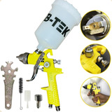 Pistola Pintura Pneumática Gravidade Hvlp 600ml Tanque Alto