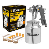 Pistola Pintura Sucção 1000ml 3 Bicos 1 2 1 5 1 8 Btpt1100 Profissional The Black Tools