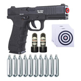 Pistola Pressão Co2 W119 4 5mm Esfera Alvo Cilindros