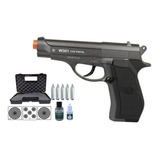 Pistola Pressão Co2 W301 Full Metal Slide Fixo 4 5mm Maleta