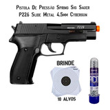 Pistola Pressão Mola Sig Sauer P226 Slide Metal 4 5mm combo