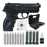 Pistola Rossi Co2 C11 Bbs Aço 6mm Forte Kit Premium