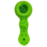 Piteira Cachimbo De Silicone Tigela Estampa Colmeia Verde