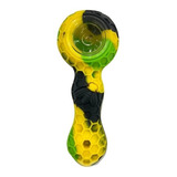 Piteira Silicone Cachimbo Tigela Colmeia Estampa Jamaica