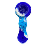 Piteira Silicone Lavavel Cachimbo Tigela Colmeia Azul Branco