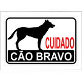 Placa - Cuidado Cão Bravo / Feroz / Cachorro Bravo / Feroz 