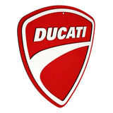 Placa 3d Ducati Logo Moto Garagem Decorativa Mdf Relevo P038