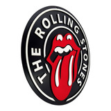Placa 3d Rock Rolling Stone Decorativa
