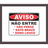 Placa 40x30 Aviso Nao