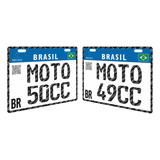 Placa 49cc Decorativa Ciclomotor 50cc Mercosul