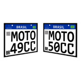 Placa 49cc Decorativa Ciclomotor 50cc Motorizada Brasil