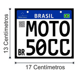 Placa 49cc Decorativa Ciclomotor 50cc Motorizada Brasil