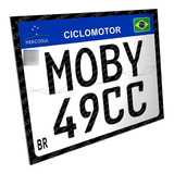 Placa 49cc Decorativa Ciclomotor 50cc Motorizada Moby 49cc