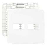 Placa 4x4 2 Postos Horizontal Suporte Branco Margirius