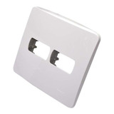 Placa 4x4 2 Postos Separados Suporte Miluz Branca S3b27520