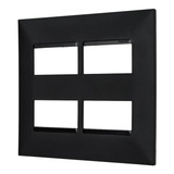 Placa 4x4 4 Módulos Preta 618514pt Legrand Pial Plus 