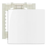 Placa 4x4 Cega Com Suporte Sleek Branco Mar Girius 16022